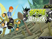 Žaisti Ben 10 Spores Attack Online Nemokamai