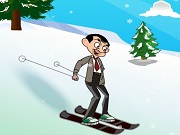 Žaisti Mr.Bean Skiing Fun Online Nemokamai